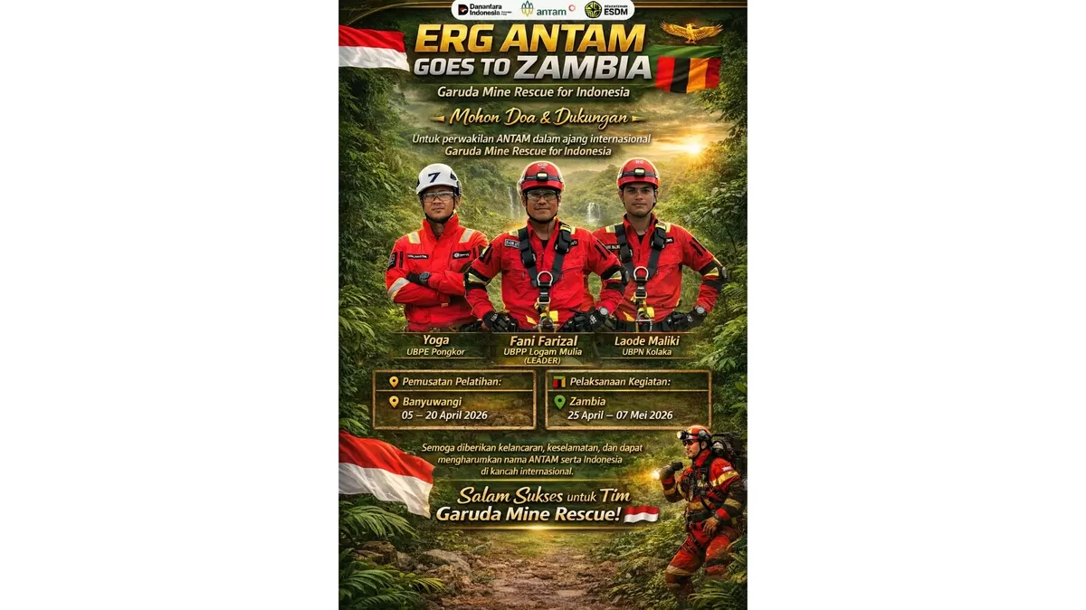 ANTAM Kirim Tim Rescue ke Ajang Dunia IMRC 2026 di Zambia, Wakili ...