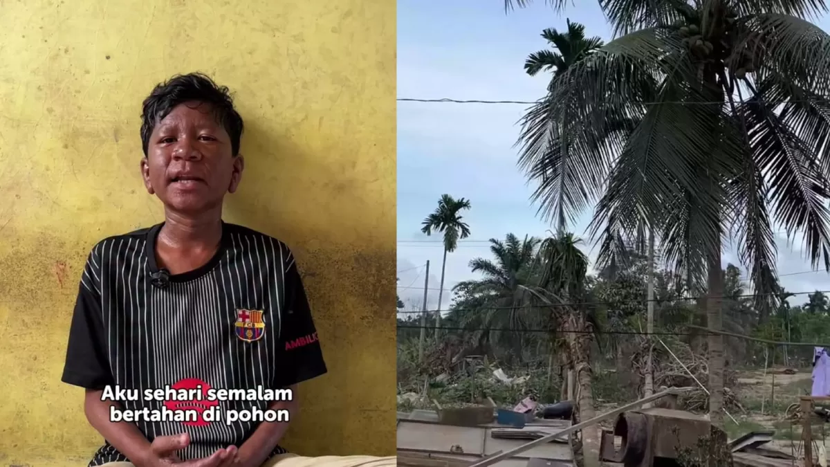 Cerita Reza, anak dari Desa Geudumbak, Aceh Utara saat banjir datang pada akhir November 2025. (Instagram/rumahzakat)