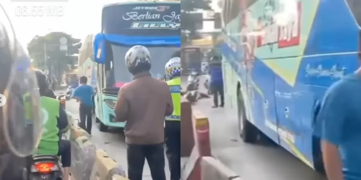 Menyoroti insiden kecelakaan pemotor yang meninggal dunia usai tersenggol bus di Flyover Kebon Jeruk, Jakbar, pada Kamis, 16 April 2026. (Instagram.com/@jakarta_siders)