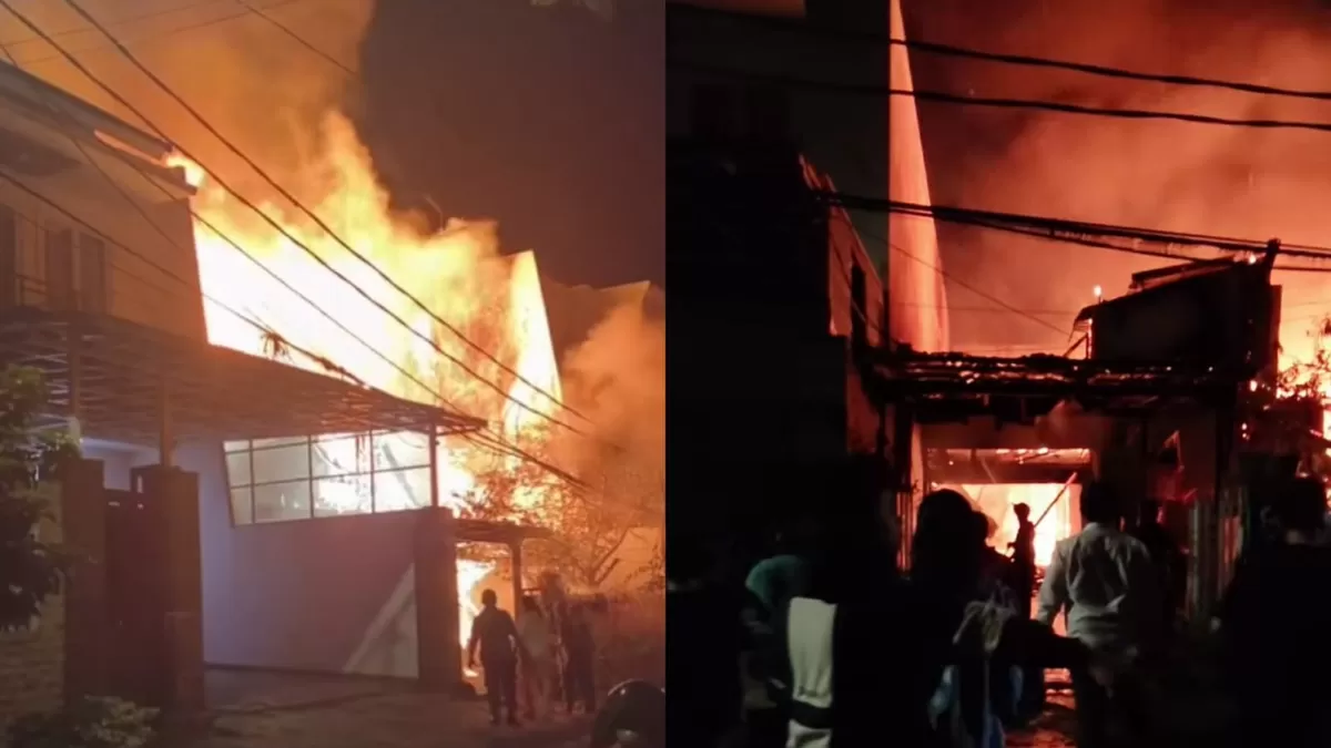 Kebakaran salah satu rumah di Pulomas, Jakarta Timur. (Threads/missnyctagina - andreetjahyadi)
