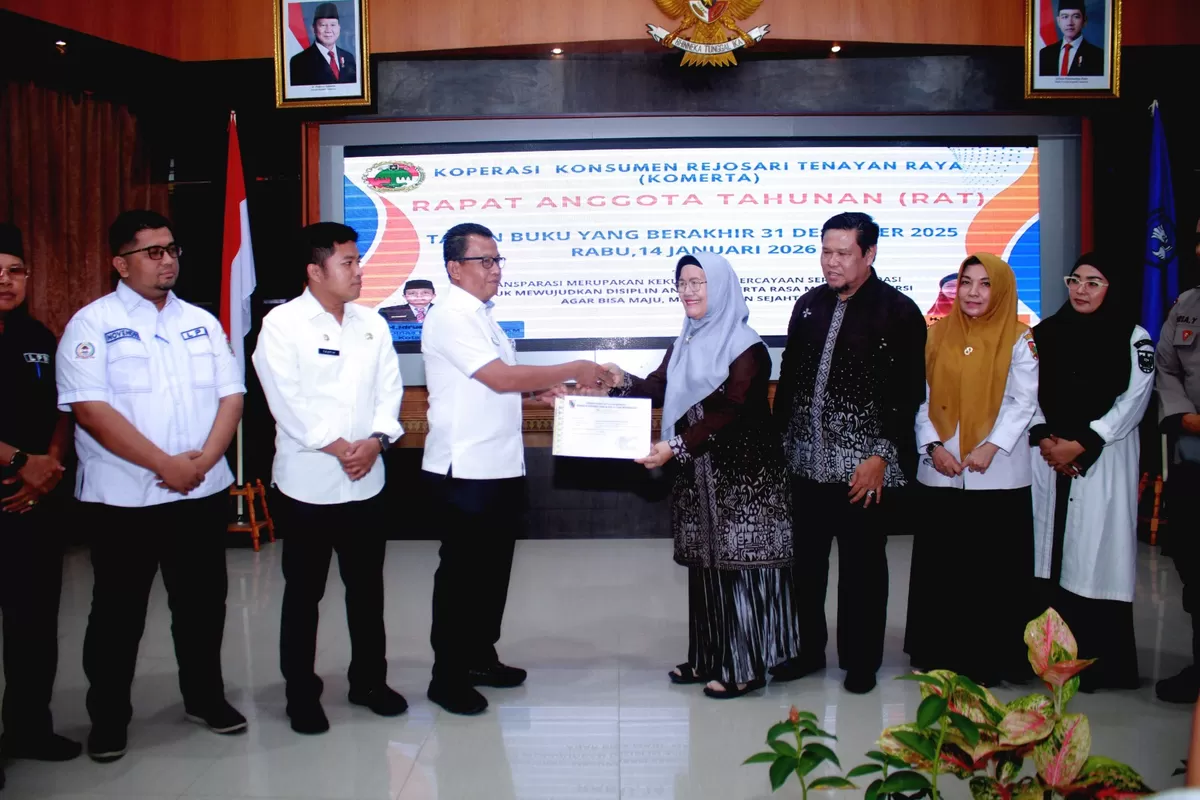 RAT Tahun Buku 2025 Koperasi Komerta Pekanbaru di Gedung Balai Penjamin Mutu Pendidikan (BPMP) Riau, Pekanbaru, Selasa (14/1/2026). (f: Ist)
