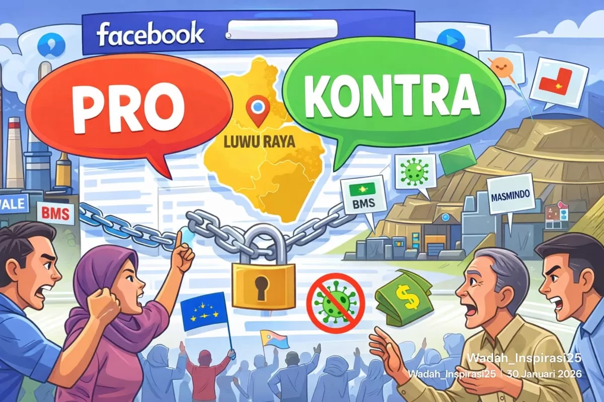 Pro dan kontra mengiringi wacana lockdown perusahaan dalam perjuangan pemekaran Provinsi Luwu Raya. (Facebook Group Ngopi)
