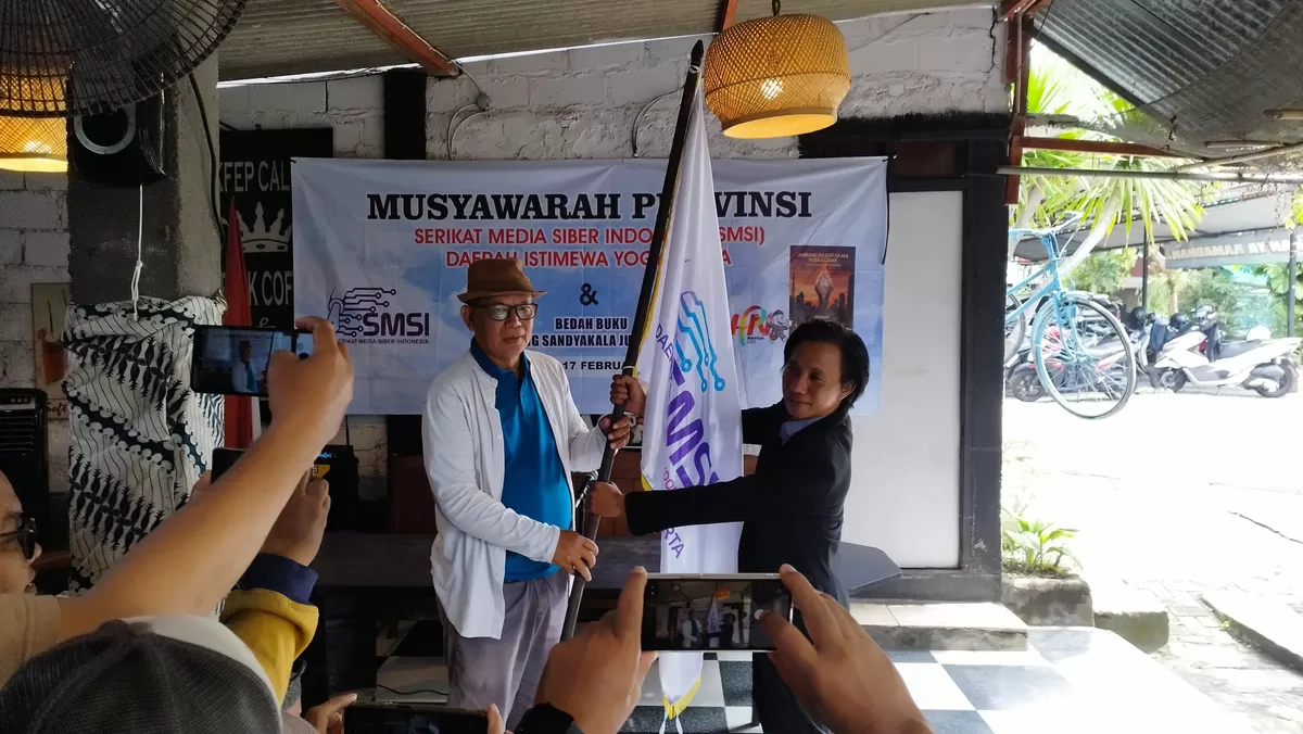Pengukuhan pengurus SMSI DIY masa bakti 2026&ndash;2030. (f: Ist)