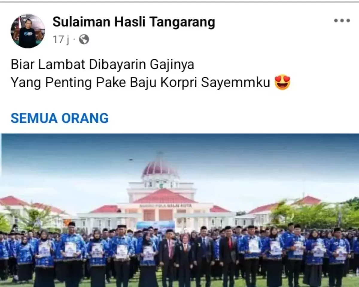P3K Guru Kota Palopo Belum Terima Gaji Sejak November 2025, Unggahan Sulaiman Hasli Tangarang Viral. 