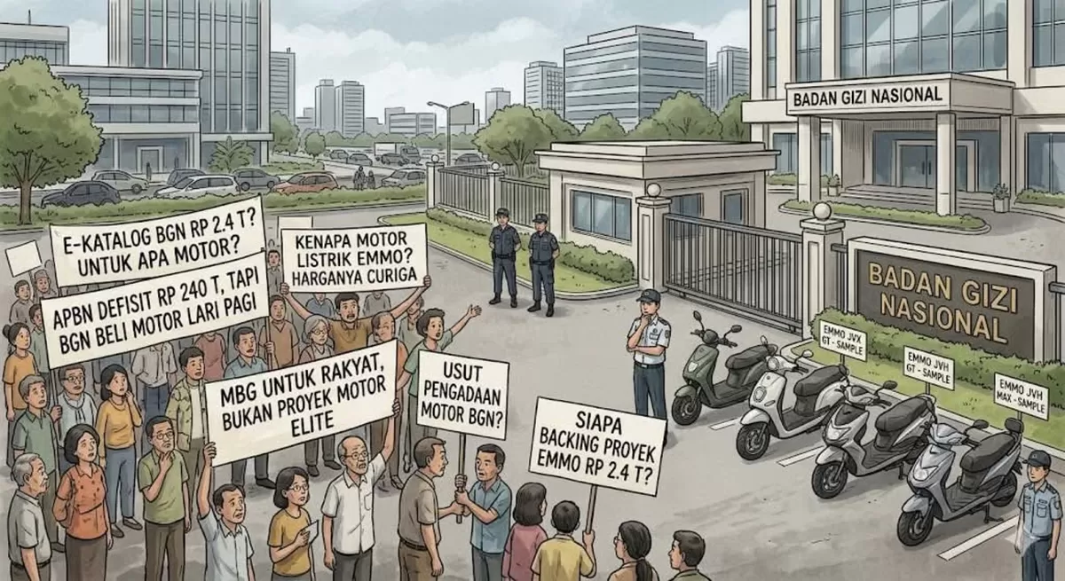 Ilustrasi Proyek Motor Listrik MBG Rp2,4 Triliun Disorot, Vendor Ternyata Diperiksa KPK. 