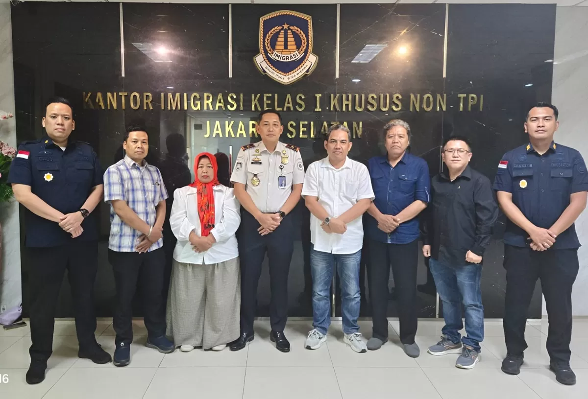 Perwakum Jakarta melakukan audiensi dengan Kepala Kantor Imigrasi Kelas I Khusus Non TPI Jakarta Selatan, Winarko, pada Kamis (23/4/2026). (f: Ist)