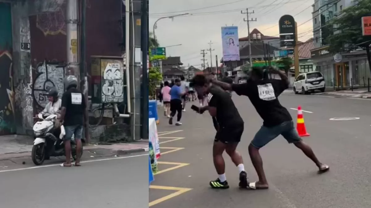 Video viral seorang pelari di Yogyakarta dipukul oleh pria tak dikenal saat melintas. (f: Instagram/chairinelmo)