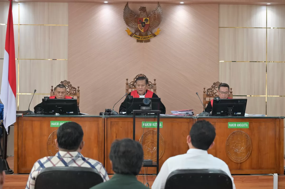 SIdang lanjutan perkara dugaan korupsi OTT Dinas PUPR Riau di Pengadilan Tipikor Pekanbaru, Rabu (20/5/2026). (f: Ist)