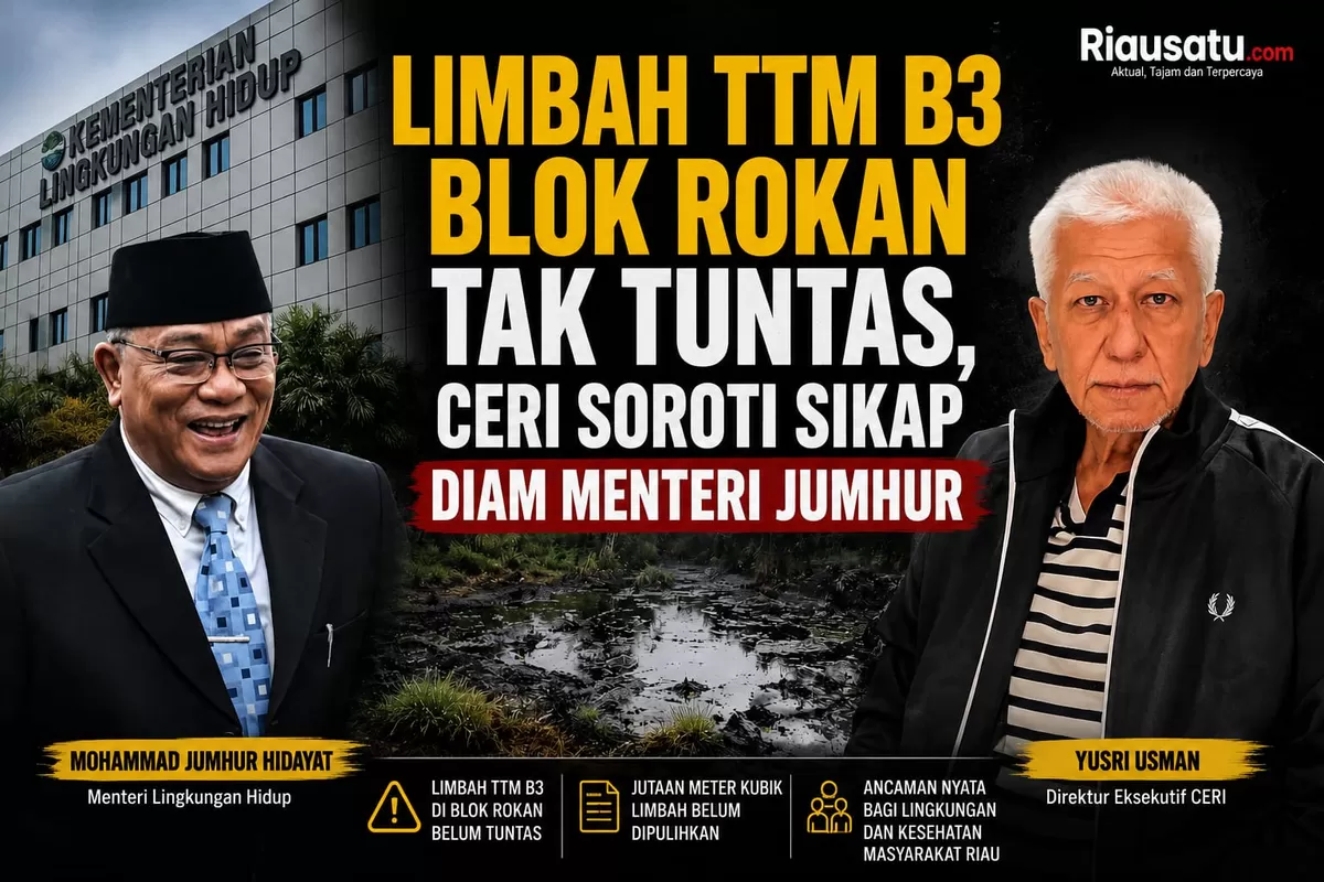 Limbah TTM B3 Blok Rokan Tak Tuntas, CERI Soroti Sikap Diam Menteri Jumhur.  