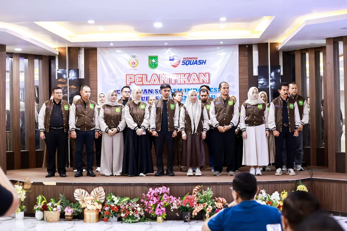 Pengurus Provinsi Persatuan Squash Indonesia (PSI) Riau masa bakti 2026&ndash;2030, Sabtu, 6 Juni 2026, resmi dilantik. (f: istimewa)
