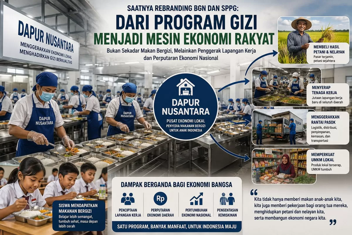 Saatnya Rebranding BGN dan SPPG: Dari Program Gizi Menjadi Mesin Ekonomi Rakyat.