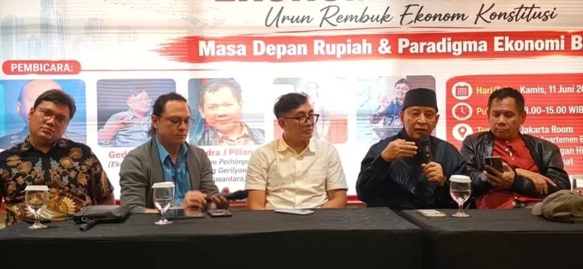 Mantan Menteri Keuangan Fuad Bawazier dalam Forum Ekonom Konstitusi bertajuk Masa Depan Rupiah dan Paradigma Baru di Jakarta, Kamis (11/6/2026). (f: istimewa) 