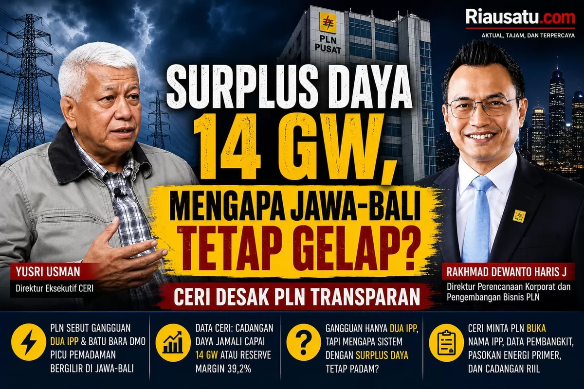 Surplus Daya 14 GW, Mengapa Jawa-Bali Tetap Gelap? CERI Desak PLN Transparan.