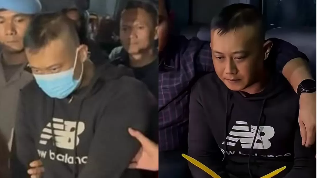 Tersangka penyekapan dan penganiayaan berat Taufik Hidayat saat dibekuk Polda Jawa Barat. (f: Instagram/humaspoldajabar - dedimulyadi7)
