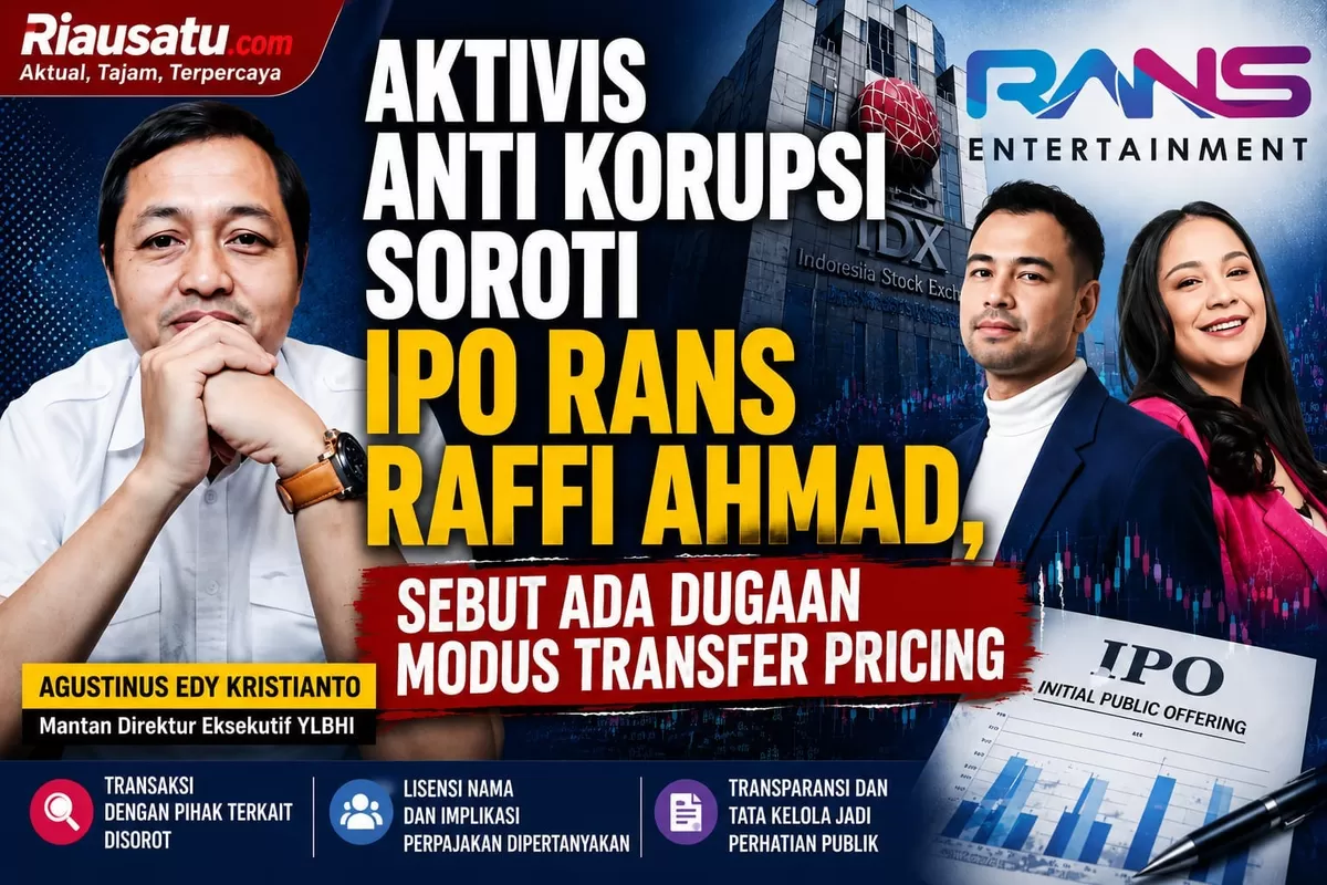 Aktivis Anti Korupsi Soroti IPO RANS Raffi Ahmad, Sebut Ada Dugaan Modus Transfer Pricing.
