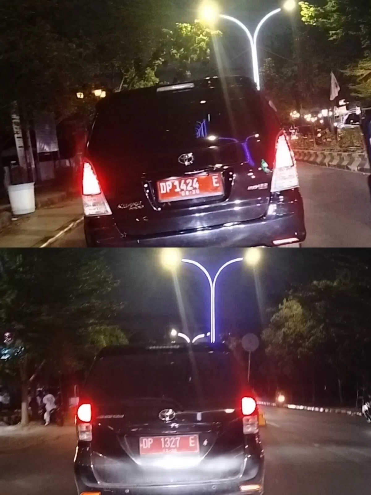 Mobil dinas berpelat merah melintas pada hari libur di Palopo. (f: Ist)