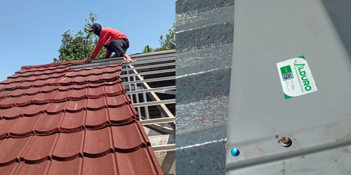 Mengintip penuturan haru jurnalis Promedia Group di Sukabumi dalam kelanjutan program &lsquo;Ganti Atap Rumah Wartawan&rsquo; yang didukung produk atap Alduro. (f: Ist)