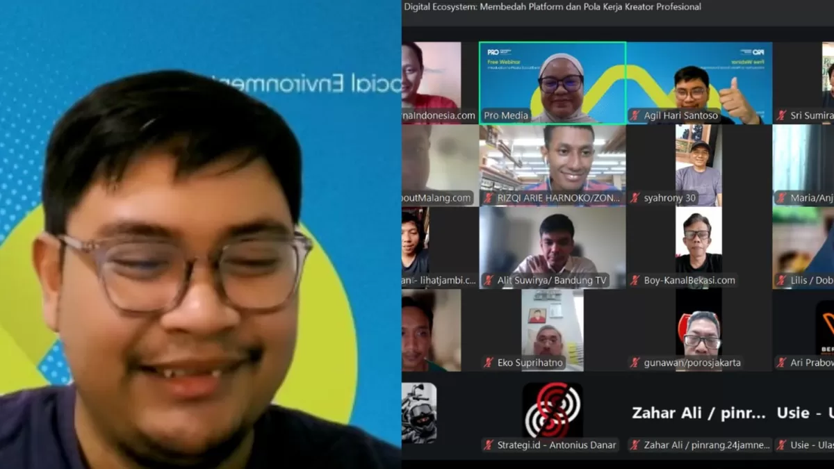 Webinar &lsquo;Inside the Digital Ecosystem: Membedah Platform dan Pola Kerja Kreator Profesional&rsquo; oleh Promedia Group. (f: Dok. Promedia)