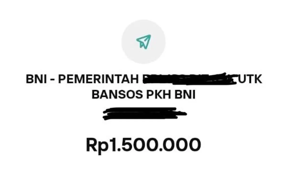 Tangkapan layar pencairan informasi pencairan bansos di aplikasi Cek Bansos Kemensos. (f: kompas.com)