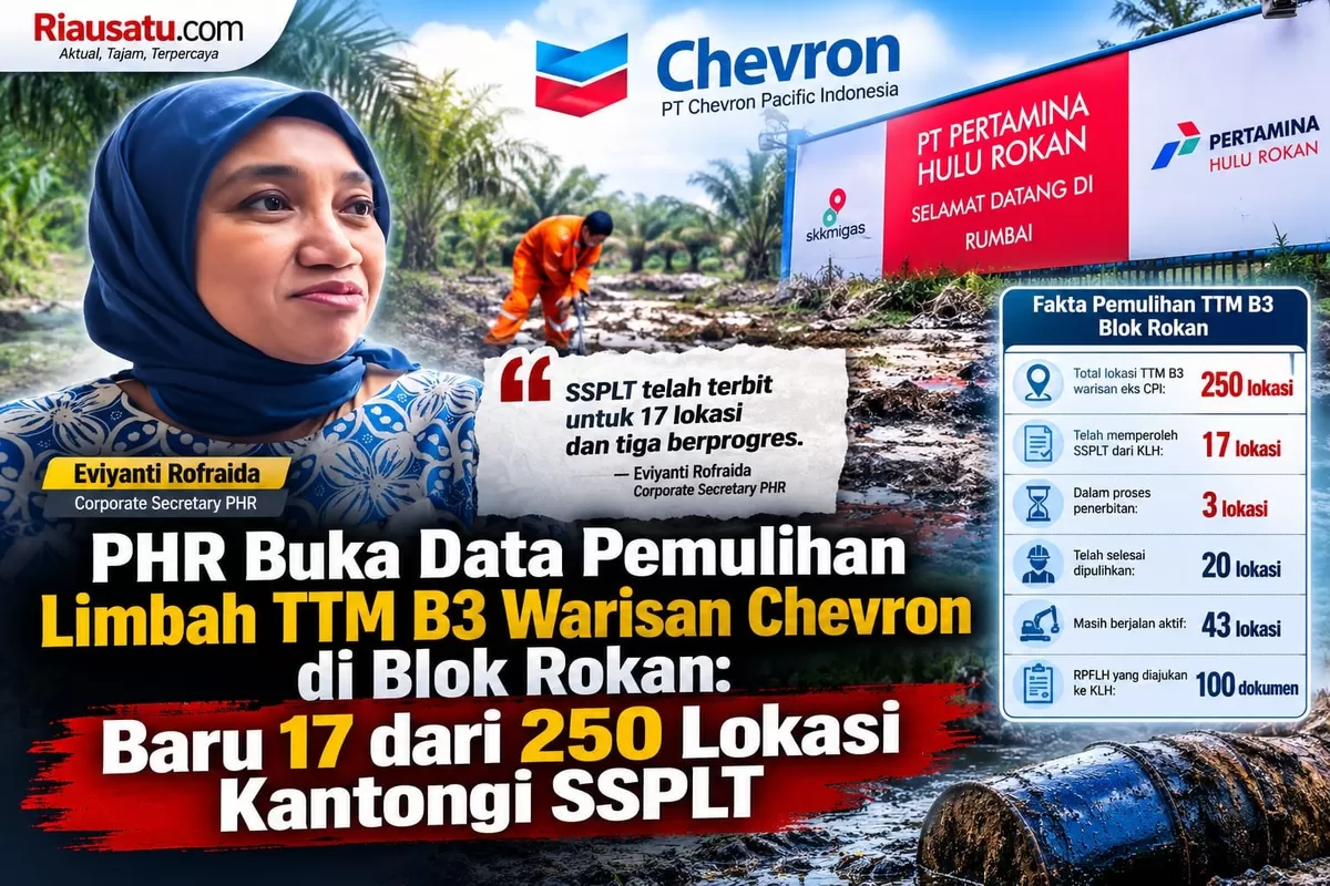 PHR Buka Data Pemulihan Limbah TTM B3 Blok Rokan: Baru 17 dari 250 Lokasi Kantongi SSPLT.