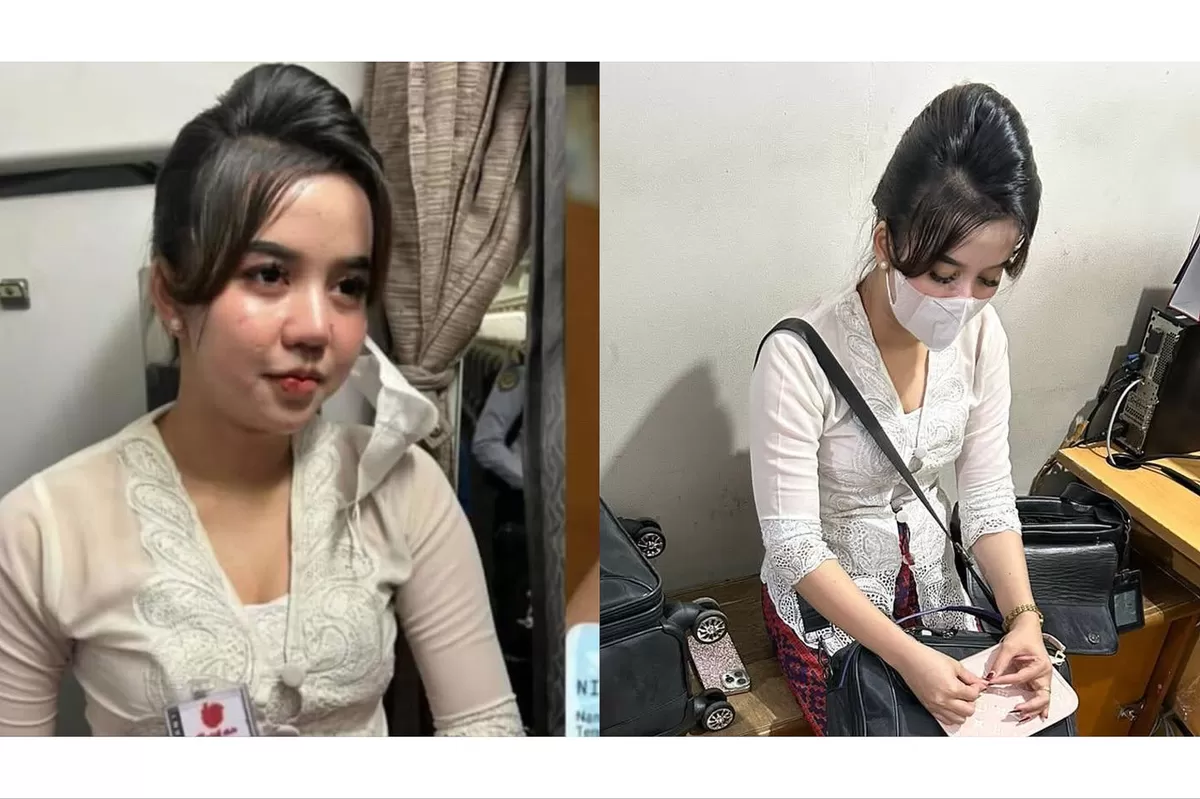 Khairun Nisa alias Nisya, perempuan muda yang tertangkap basah pura-pura menjadi pramugari Batik Air.  (X.com/ndymanoballl)
