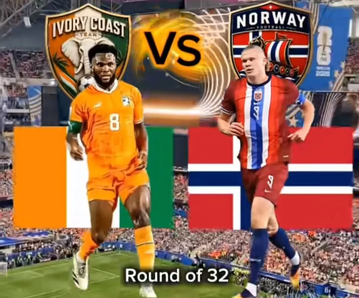 Prediksi pertandingan Pantai Gading vs Norwegia di babak Penyisihan 32 besar Piala Dunia 2026 (TikTok.com/@sekitarbola.com)