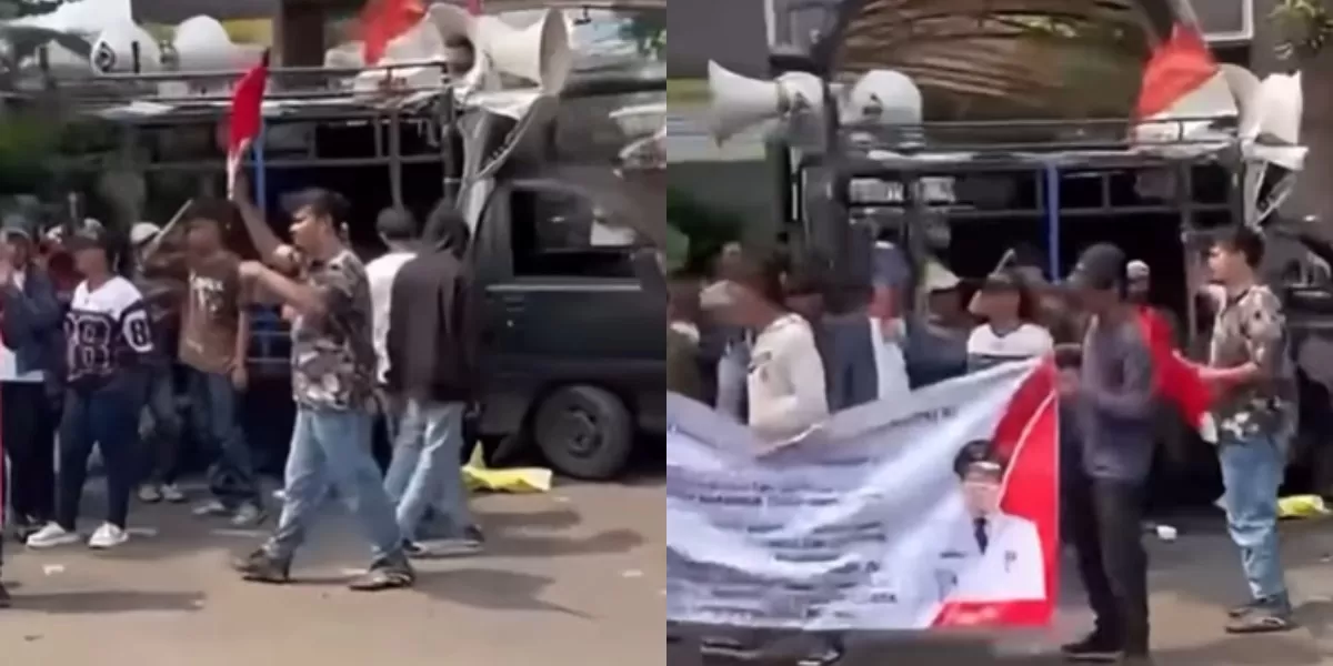 Menyoroti viralnya aksi demonstrasi mahasiswa di Gedung Kejagung, Jakarta yang sempat diwarnai insiden kericuhan. (Instagram.com/@jakarta_siders)