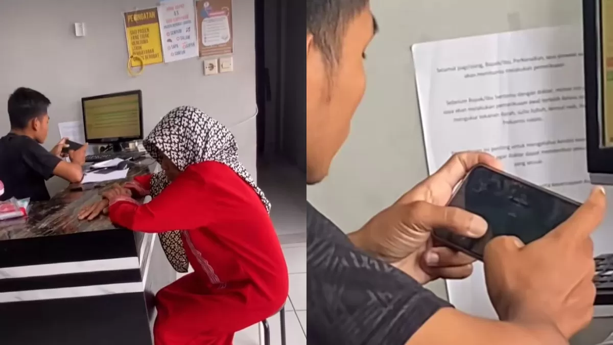Viral curhat keluarga pasien saat petugas klinik diduga bermain game saat akan memeriksa kesehatan. (TikTok/2021putridelia)