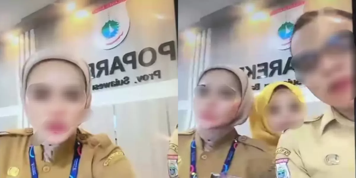 Viral ASN Dispoparekraf Sulawesi Barat lakukan live TikTok saat jam kerja. (Threads/qiiikyy)