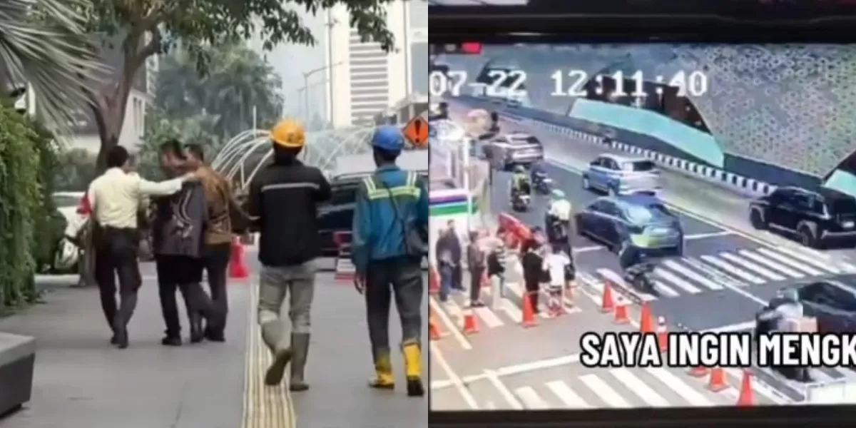 Menyoroti kronologi viralnya video dugaan satpam dipaksa bersujud usai tegur sopir Alphard di Bundaran HI, Jakarta Pusat. (Instagram.com/@undercover.id)