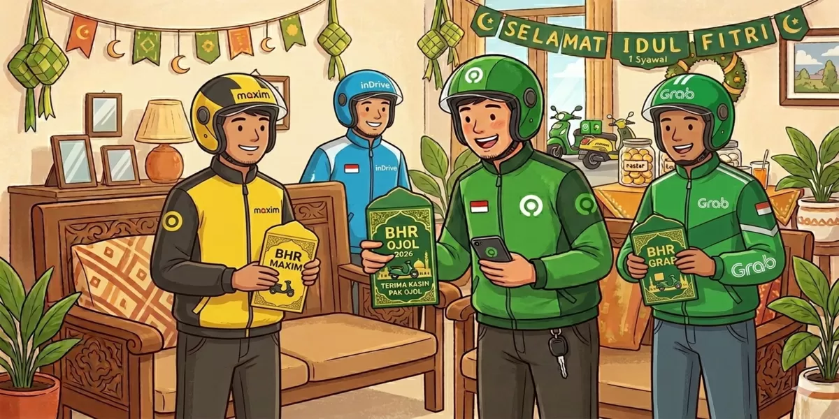 BHR Ojol 2026 Siap Dibayarkan Rp220 Miliar untuk 850 Ribu Mitra ! Menko Perekonomian Airlangga Ingatkan Batas Maksimal Pembayaran THR Ojol 2026 (Kalimantansatu.com via Gemini AI)