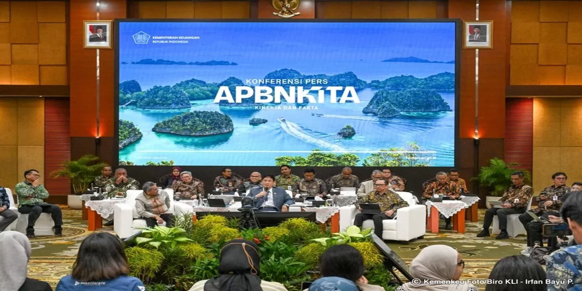 Menkeu Purbaya Yudhi Sadewa dalam Konferensi Pers APBN KiTa Edisi April 2026 yang diselenggarakan di Jakarta, Selasa (5/5/2026).  (Kalimantansatu.com/Dok. Biro KLI Kemenkeu RI)