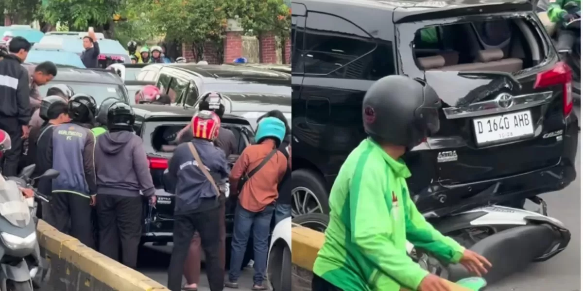 Mobil Calya lawan arah di Jalan Gunung Sahari, Jakarta Pusat.  (Instagram/amq_mnl)
