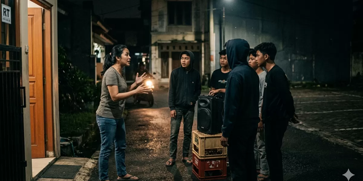 Viral Warga Depok Tegur Remaja Nongkrong Pakai Sound System Jam 3 Pagi  (Foto ilustrasi AI)
