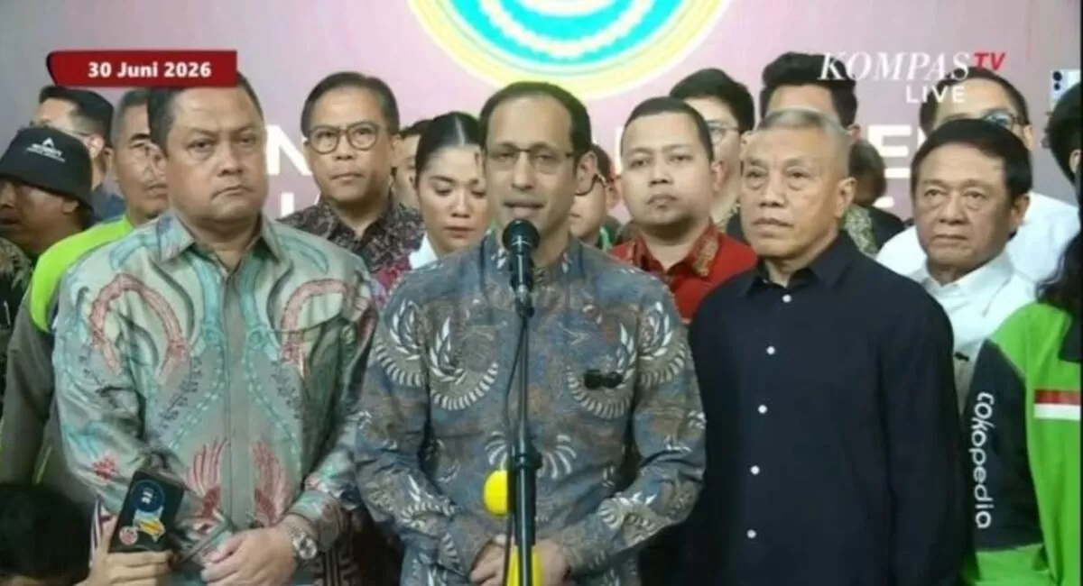 Nadiem Makarim. (Foto Tangkapan Layar Live Kompas TV)