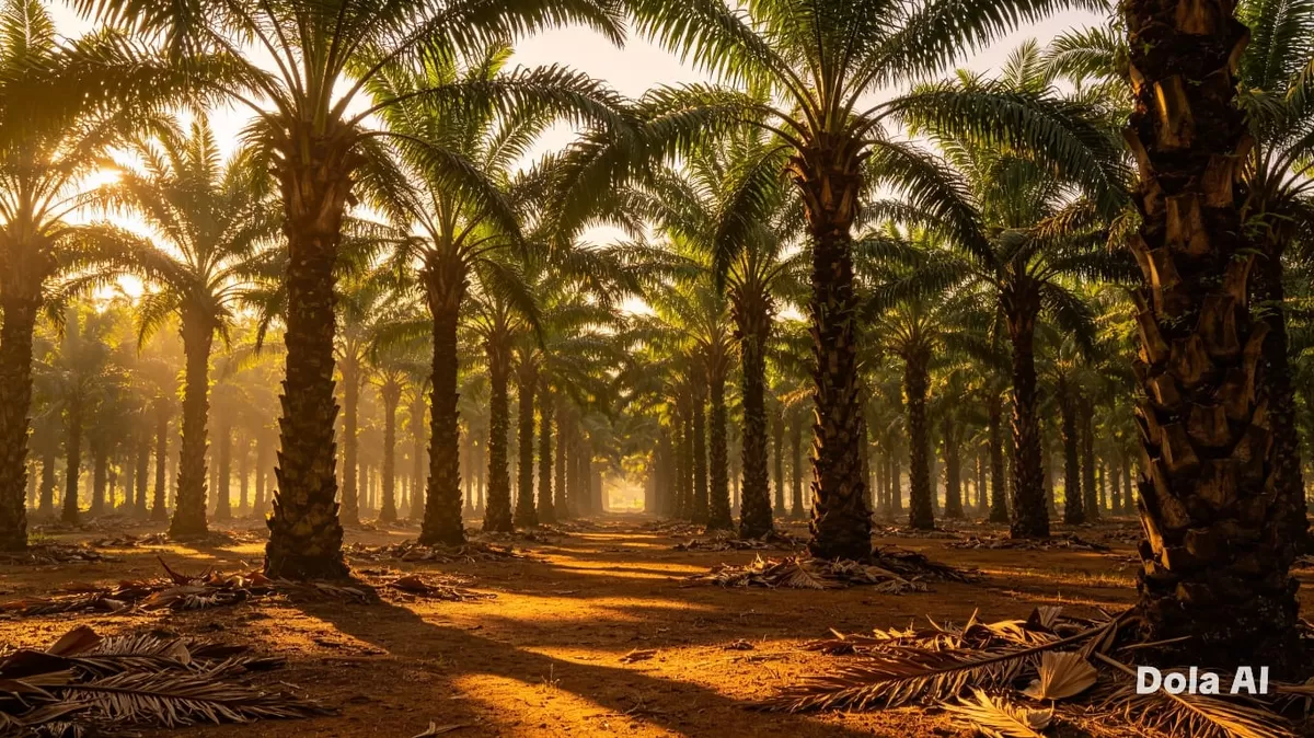 Agrinas mempercepat pembenahan organisasi, tenaga kerja, dan sistem pemasaran untuk meningkatkan produksi tandan buah segar serta CPO. (Dok. Kreasi Dola AI)