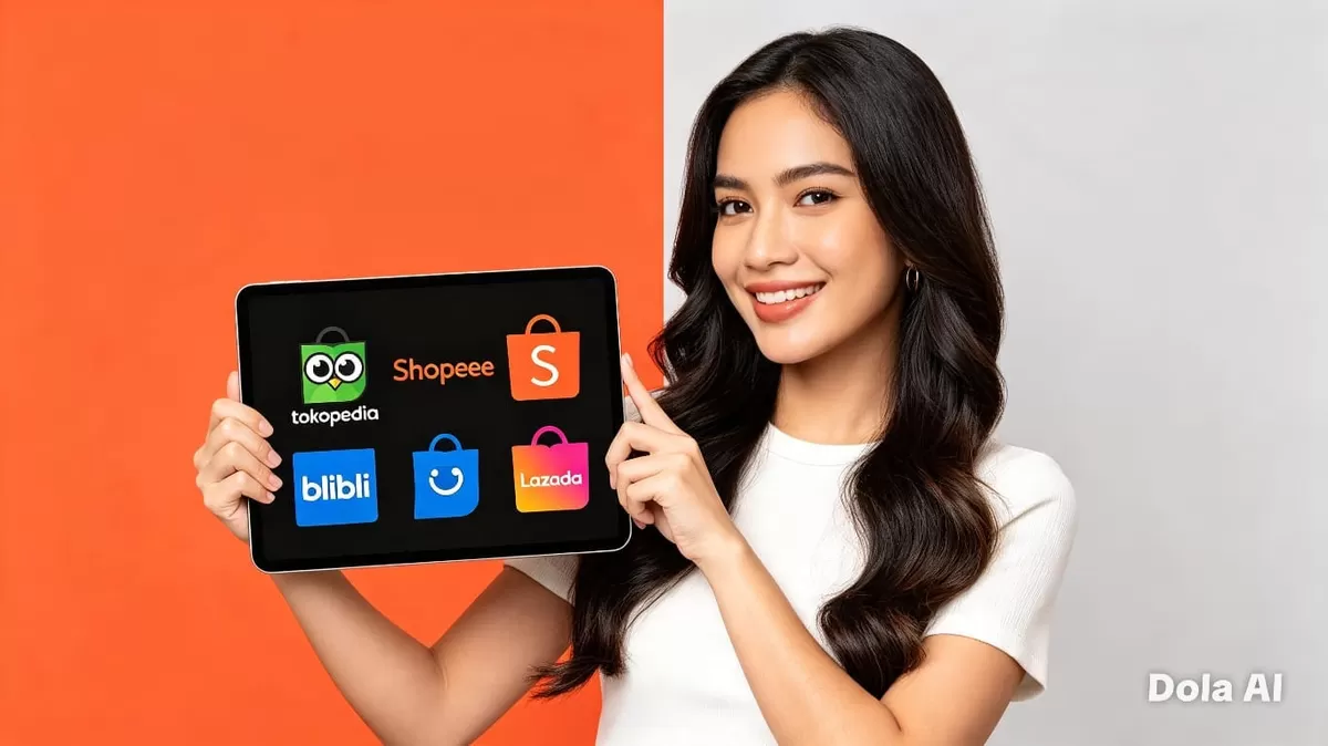 Ilustrasi pelaku usaha digital yang mempersiapkan administrasi perpajakan menyusul pemberlakuan aturan baru PPh marketplace. (Dok. Kreasi Dola AI)