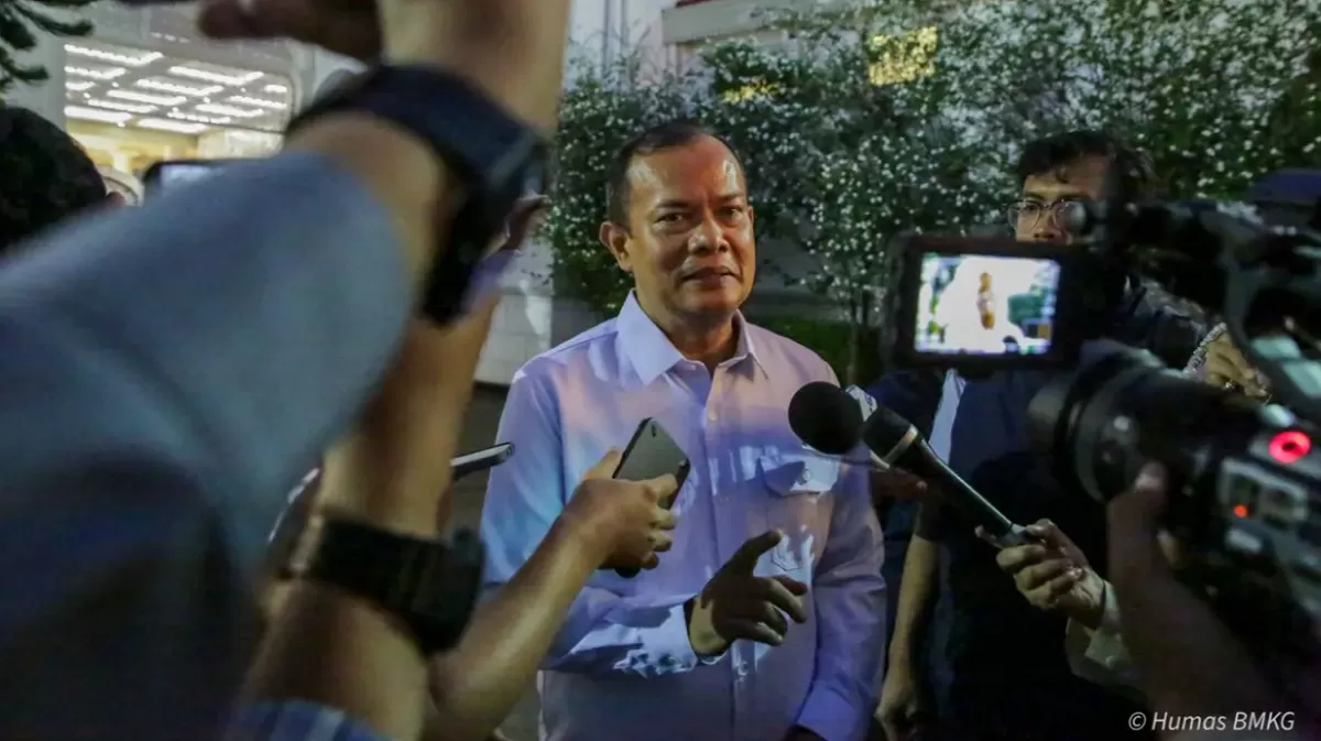 Kepala BMKG, Teuku Faisal Fathani, menjelaskan pengelolaan waduk berbasis prakiraan cuaca penting untuk menjaga pasokan air dan listrik nasional. (Dok. bmkg.go.id)