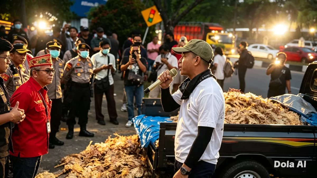 Pemadaman listrik Kalteng belum menemukan titik penyelesaian menurut GPG dan peternak. Mereka meminta DPR RI membahas kepastian layanan serta kerugian usaha peternakan ayam. (Dok. Peternak bawa ribuan ayam mati/ Kreasi Dola Ai)