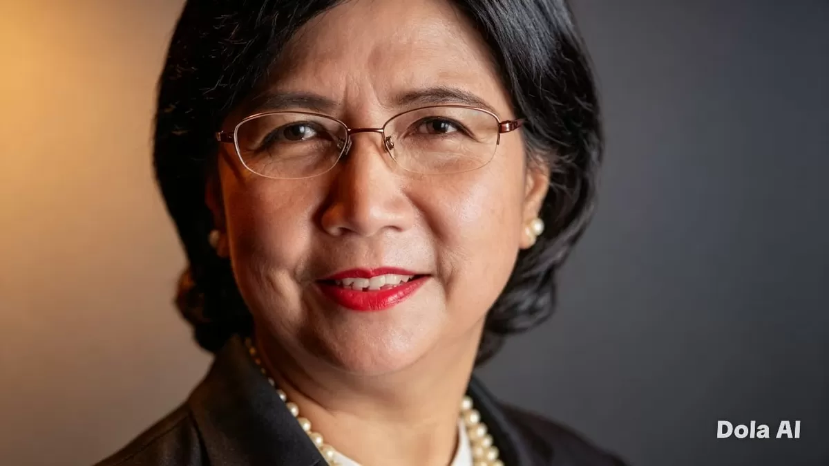 Pejabat Gubernur Sementara (PGS) Bank Indonesia (BI) Destry Damayanti termasuk figur berpengalaman yang memiliki karier panjang di sektor moneter Indonesia. (Dok. Kreasi Dola AI)