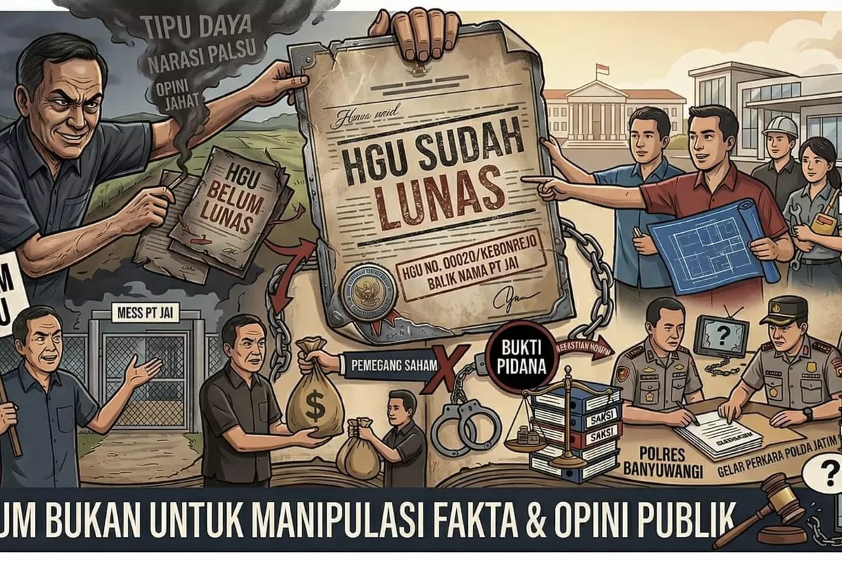 Kasus HGU Banyuwangi: Trijono Soegandhi Diduga Putarbalikkan Fakta Transaksi yang Telah Sah dan Lunas