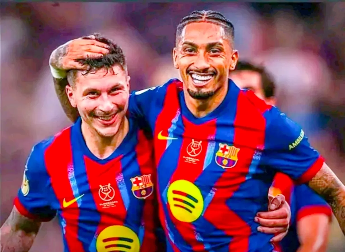 Raphinha cetak dua gol saat kontra Bilbao (Foto:VivaBarca)