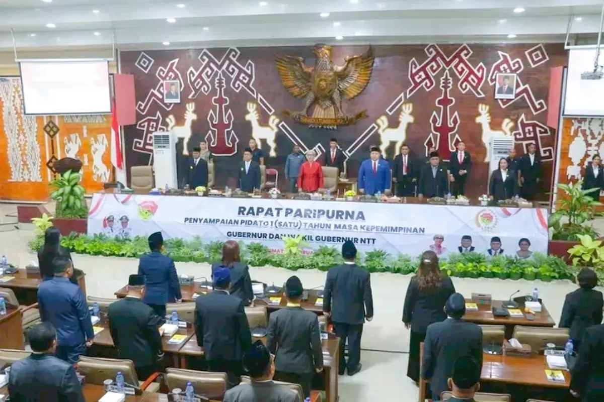 Rapat Paripurna Penyampaian Satu Tahun Kepemimpinan Gubernur Melki dan Wagub Johni (Foto:Biro setda Prov NTT)