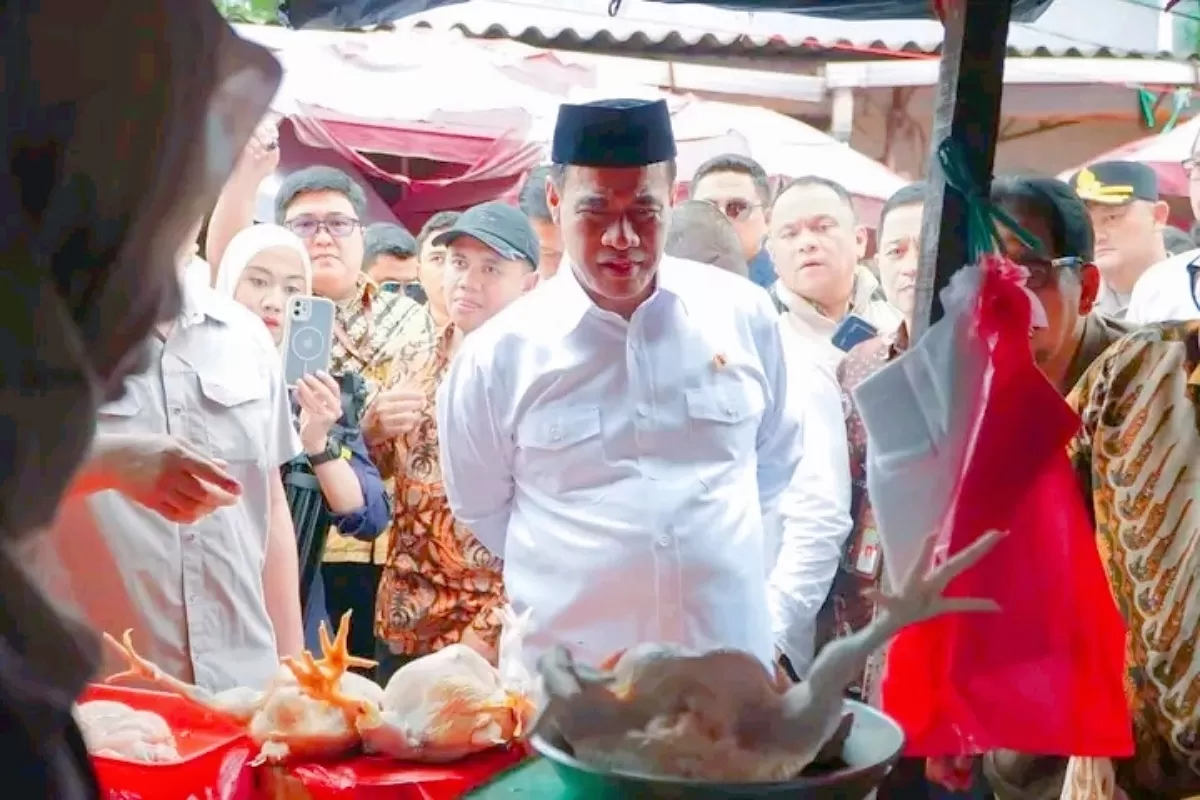 Mentan Amran melakukan inspeksi mendadak (sidak) ke Pasar Kebayoran, Jakarta (Foto:Ditjen Kementan RI)