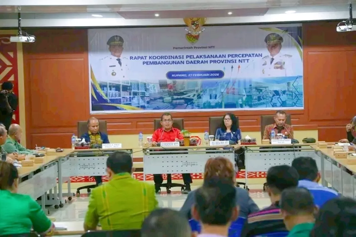 Rapat Koordinasi Pelaksanaan Percepatan Pembangunan Daerah yang berlangsung di Aula Fernandes, Kantor Gubernur NTT (Foto:Biro Ditjen Setda Prov NTT)