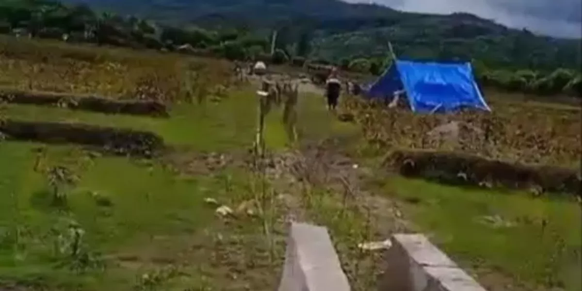 Penampakan proyek irigasi masuk ke persawahan Oehani, Desa Kolabe, Kecamatan Amfoang Utara, Kabupaten Kupang, NTT.  (Dok. Victor Imanuel Manoh)