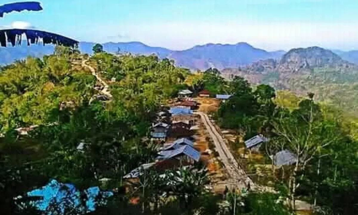 Tampak salah satu kampung di Elar Selatan yang belum teraliri listrik