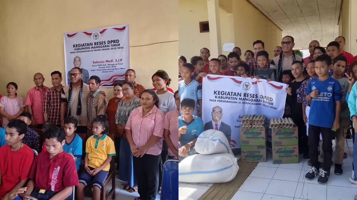 Salesius Medi saat Reses di SLBN Borong-Manggarai Timur (Foto:J.S-Idenusantara.com)