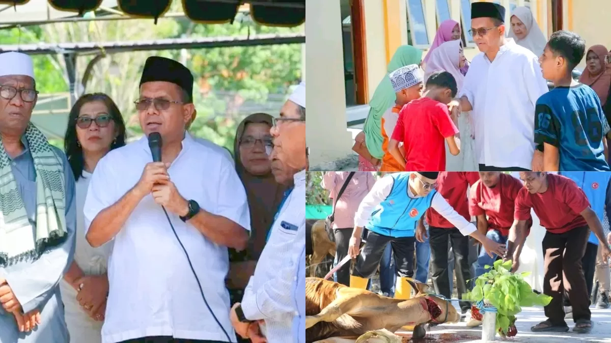 Gubernur Melki Hadiri Penyembelihan Kurban Human Initiative dan Lembaga Turki: 200 Sapi untuk NTT (Foto: Humas Setda Prov NTT)