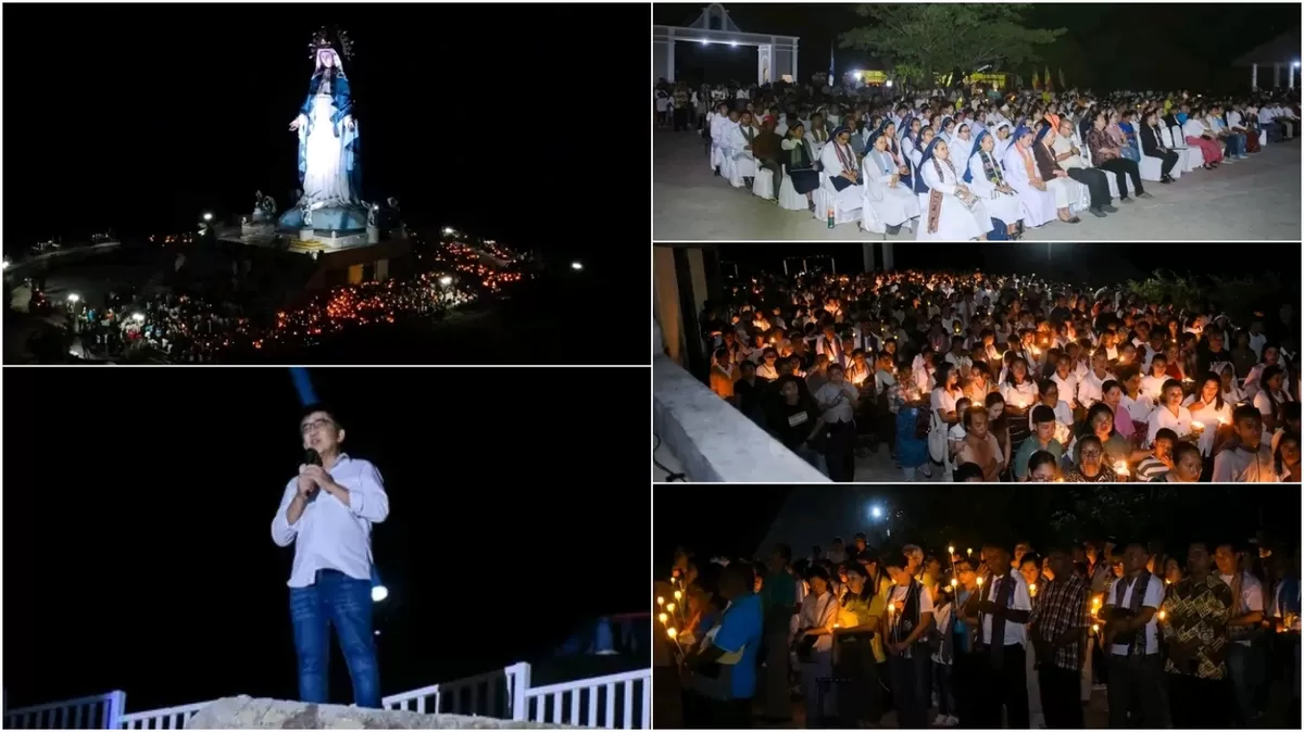 Ave Maria Night: Gagasan 10 Tahun Lalu Berbuah Nyata, Ribuan Doa Menggema di Kaki Bunda Maria Teluk Gurita (Foto: PB-Idenusantara.com)